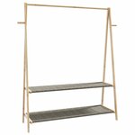 VIDAXL Porte vêtement avec étagères 132x45,5x150,5 cm bambou