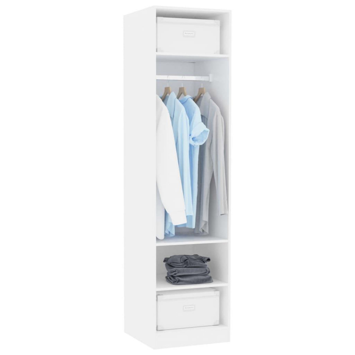 VIDAXL Garde-robe Blanc 50x50x200 cm Bois d'ingenierie
