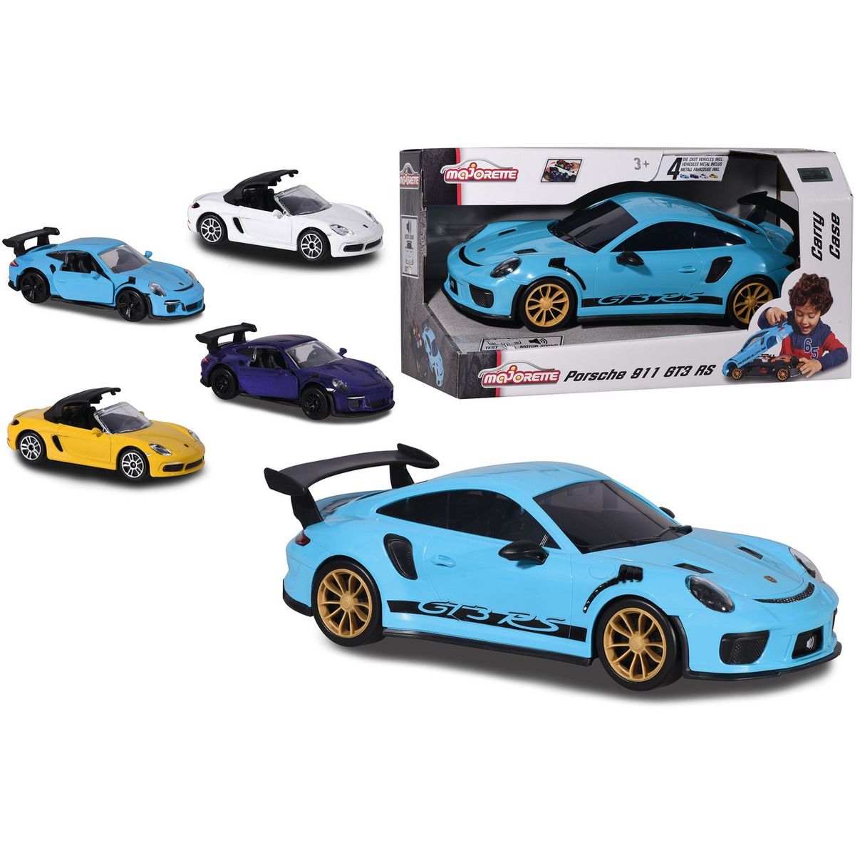 SMOBY Porsche Carry Case Plus 4 pièces Majorette