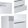 Voir la diapositive 6 : SWEEEK Module dressing avec 4 tiroirs et 1 penderie blanc. panneaux stratifiés