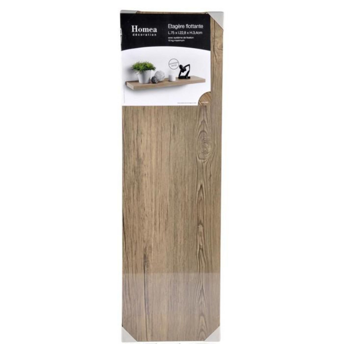 Paris Prix Étagère Murale Design  Flottante  75cm Chêne