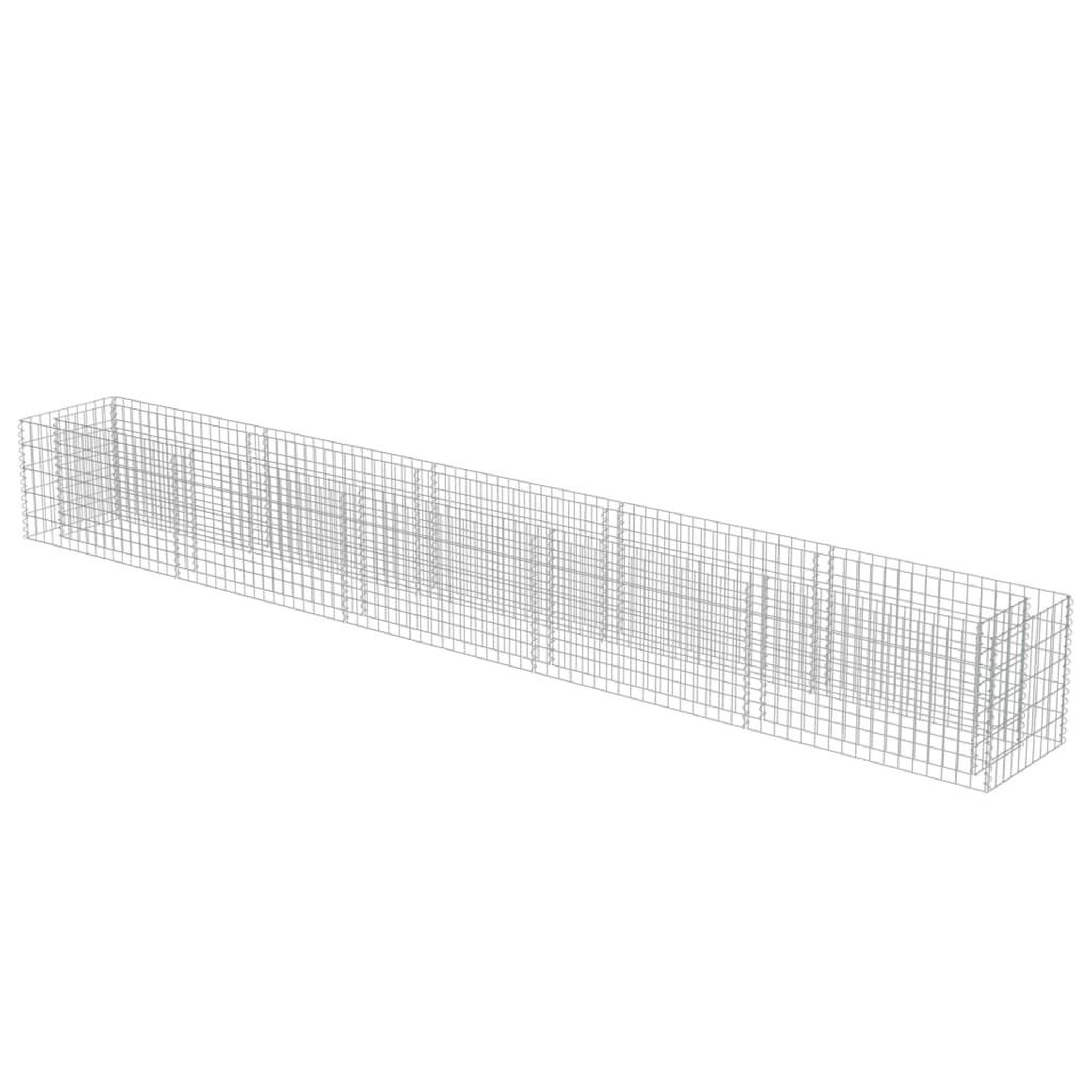 Voir la diapositive 3 : VIDAXL Lit sureleve a gabion Acier galvanise 450x50x50 cm