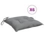 Voir la diapositive 2 : VIDAXL Coussins de chaise lot de 6 gris 50x50x7 cm tissu oxford