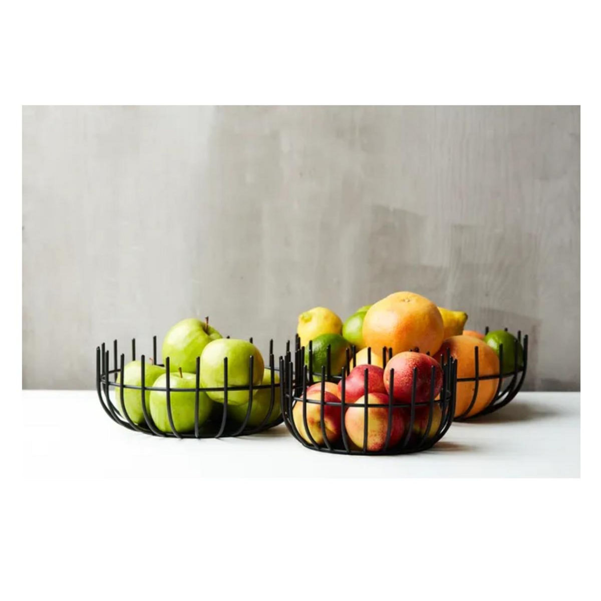 point virgule Corbeille en métal 25cm noir - PV-CHR-3033