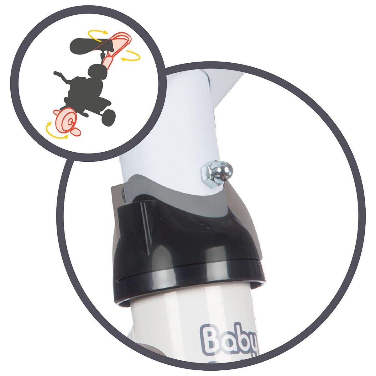 SMOBY Tricycle rouge 3 en 1 Baby Balade