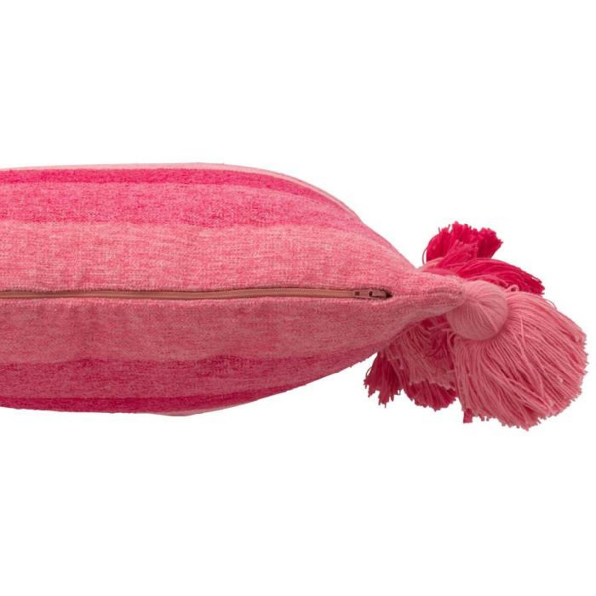 Paris Prix Coussin Déco à Pompons  Polly  50x50cm Rose