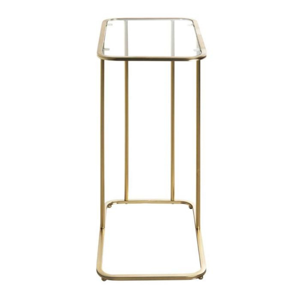 Paris Prix Table d'Appoint Design  Verre Trempé  65cm Or