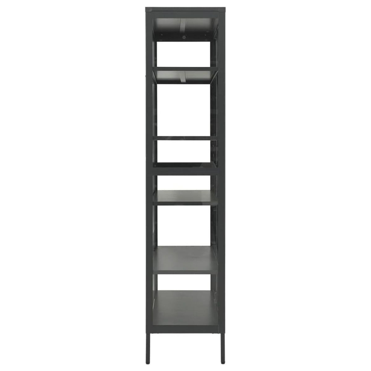 VIDAXL Vitrine d'exposition Anthracite 90x40x180 cm Acier/verre trempe