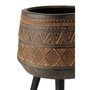 Voir la diapositive 3 : Paris Prix Cache-Pot sur 3 Pieds  Ethnique  56cm Marron