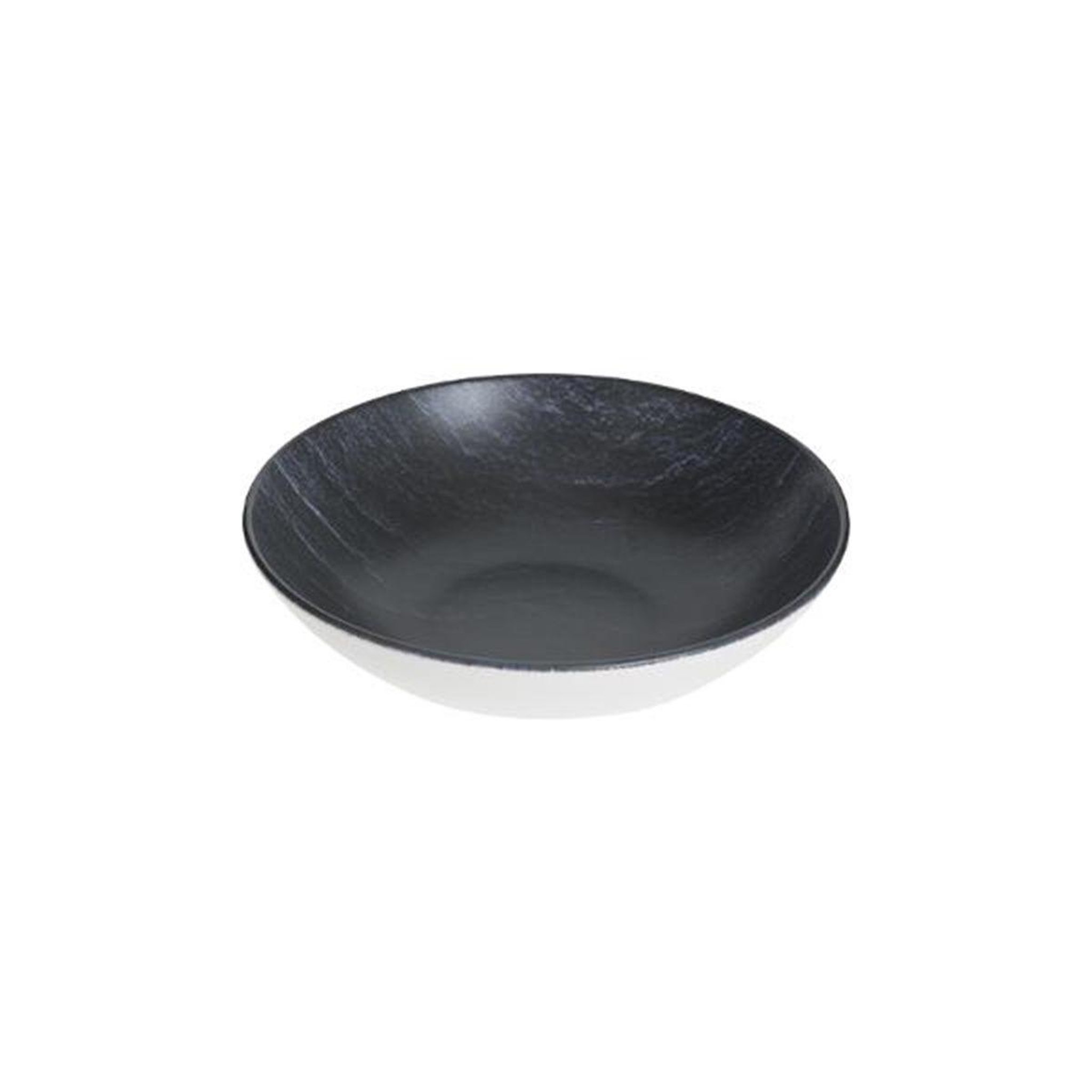 Voir la diapositive 2 : SECRET DE GOURMET Lot de 6 assiettes creuses  cadence  20cm noir