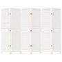 Voir la diapositive 4 : VIDAXL Cloison de separation 6 panneaux blanc bois de paulownia massif