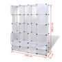 Voir la diapositive 6 : VIDAXL Cabinet modulable avec 18 compartiments blanc 37x146x180,5 cm