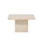 Voir la diapositive 2 : Paris Prix Table Basse Effet Travertin  Qvart  80cm Beige
