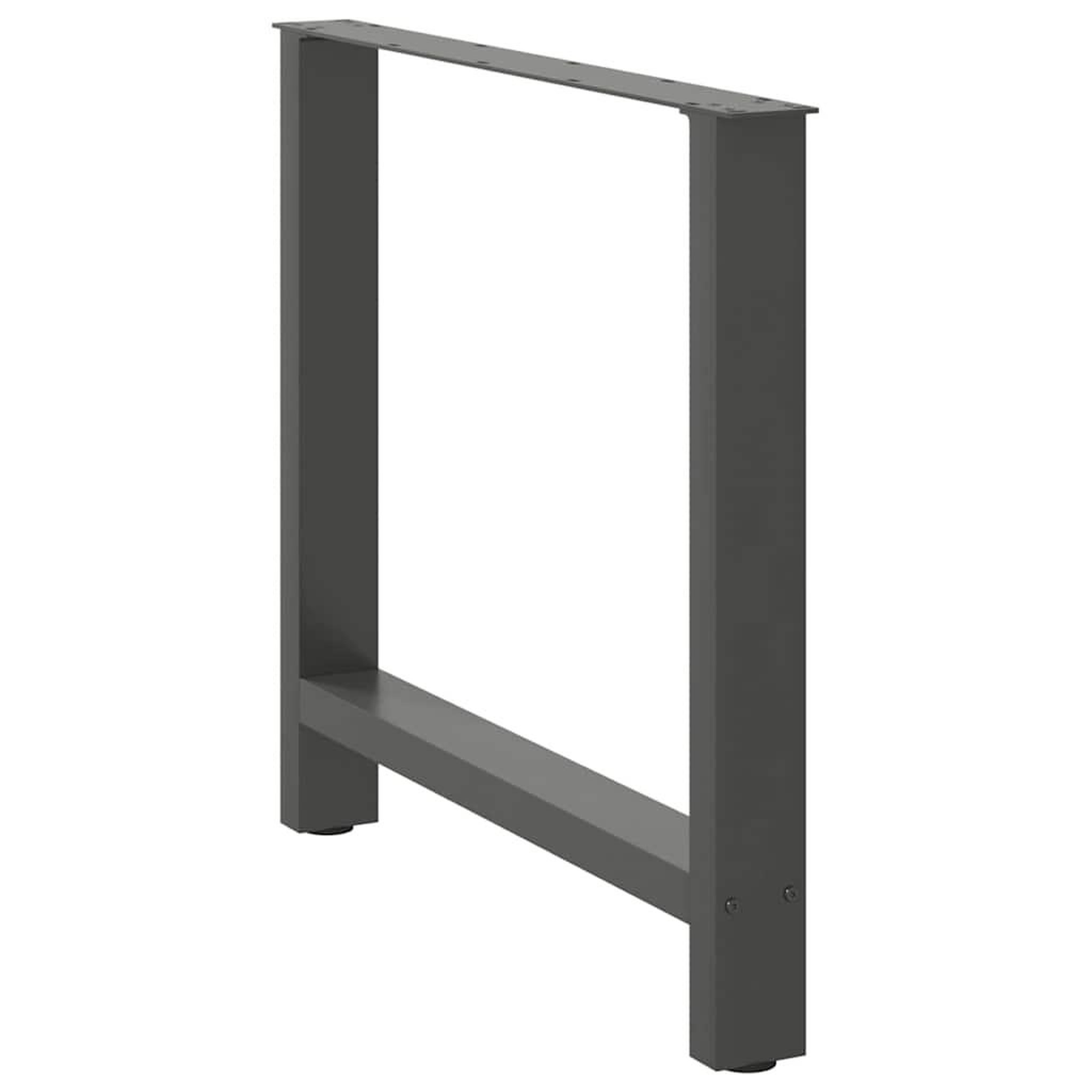Voir la diapositive 4 : VIDAXL Pieds de table basse anthracite 2 pcs 70x(72-73) cm acier
