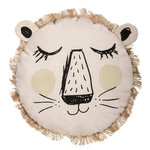 Atmosphera Kids Coussin Déco  Lion Franges  44cm Naturel