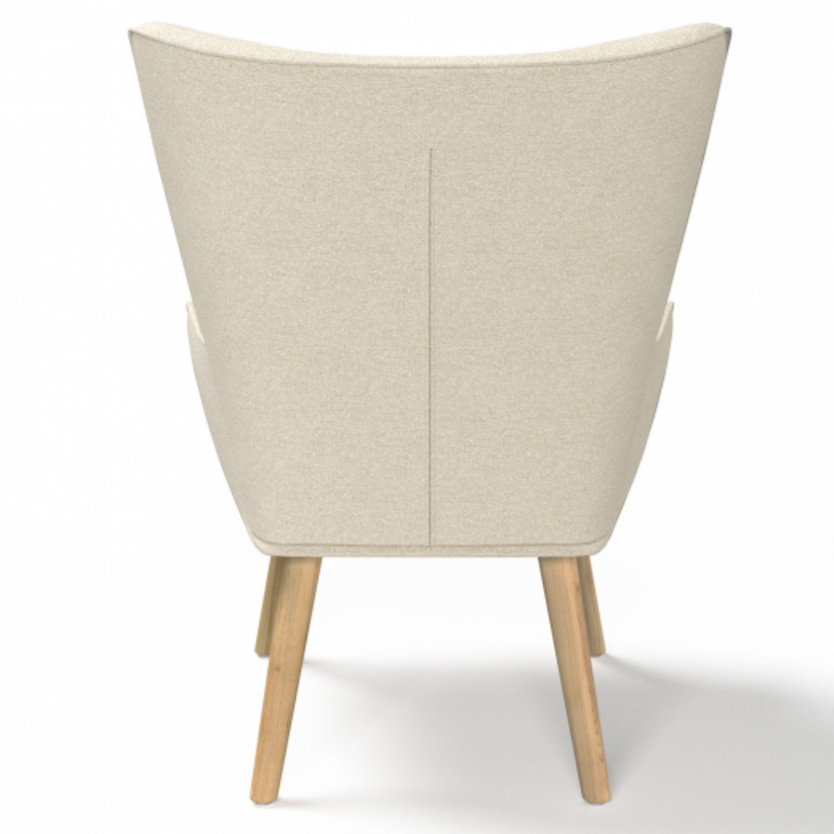 ID MARKET Fauteuil scandinave IVAR en tissu beige