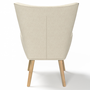 Voir la diapositive 4 : ID MARKET Fauteuil scandinave IVAR en tissu beige