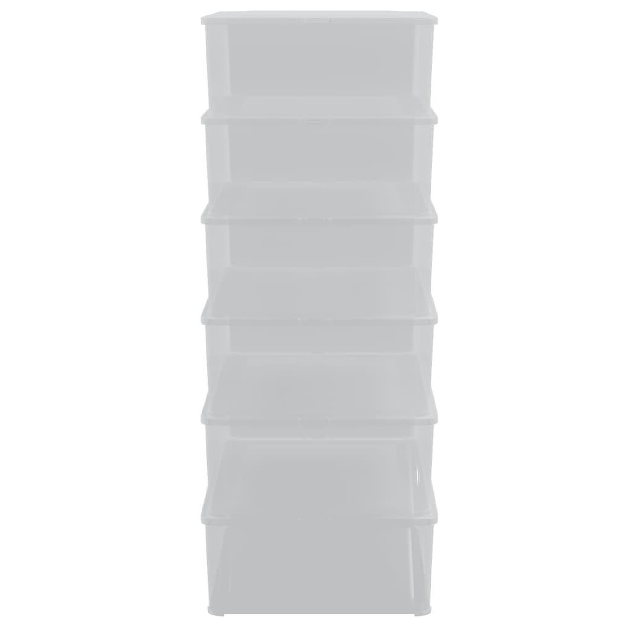 Voir la diapositive 4 : VIDAXL Boîtes de rangement en plastique 6 pcs 25 L empilables