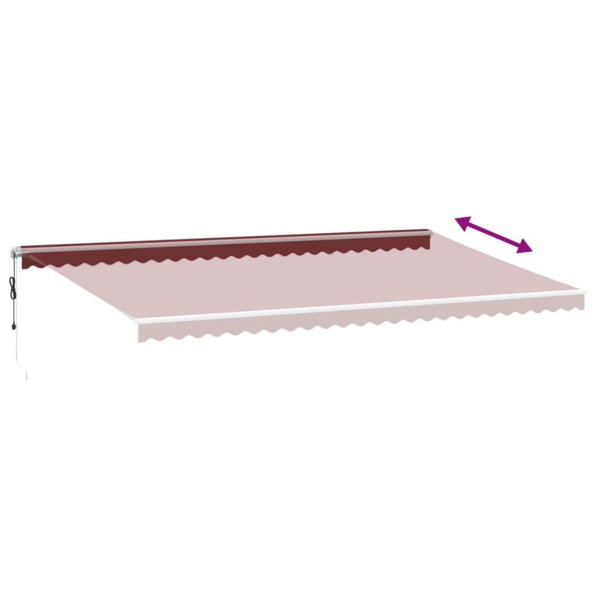 Voir la diapositive 5 : VIDAXL Auvent retractable automatique bordeaux 600x300 cm