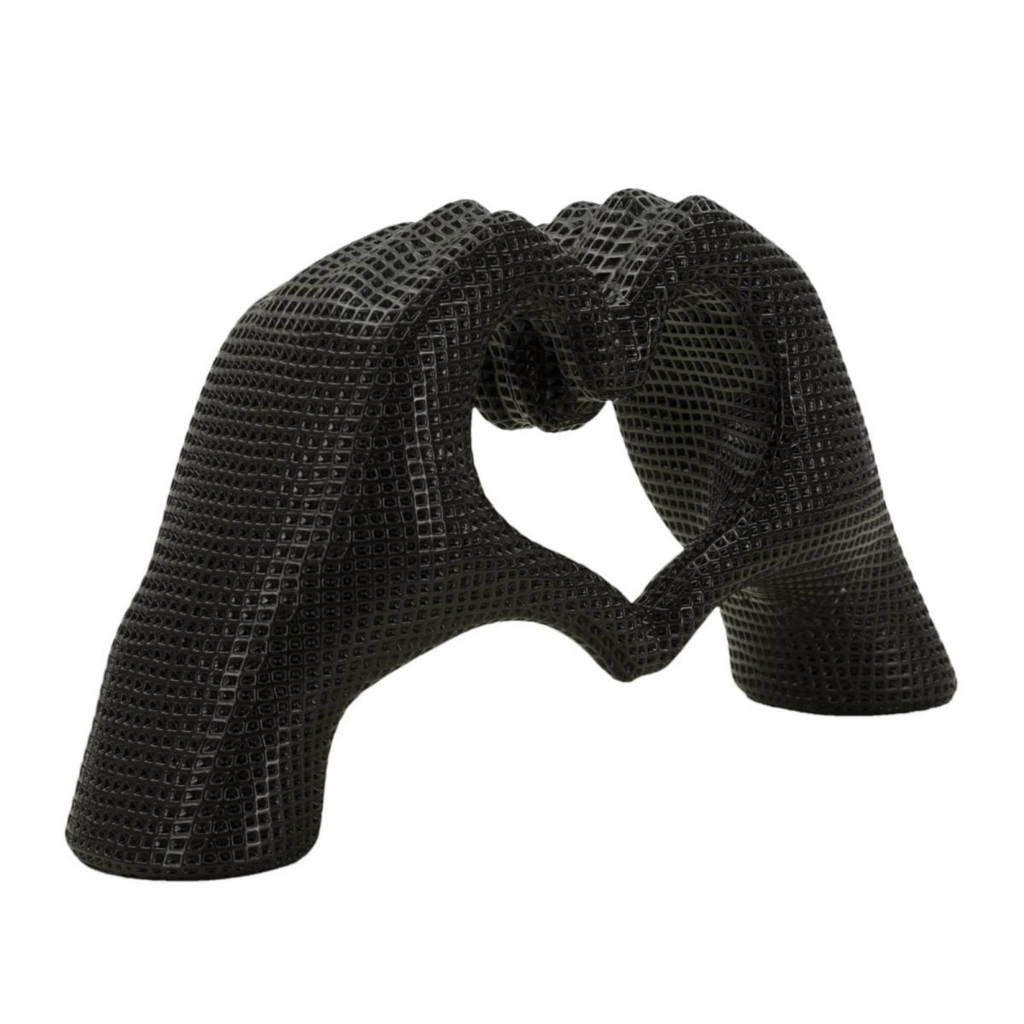 Voir la diapositive 2 : Paris Prix Mains cœur déco  lover  25cm noir