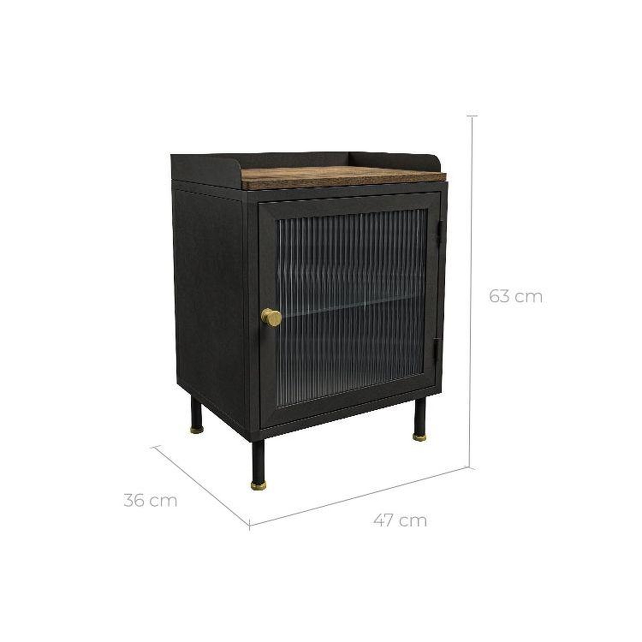 Voir la diapositive 4 : MAISON PAVANE Table de chevet en métal gris métallisé-gauthier