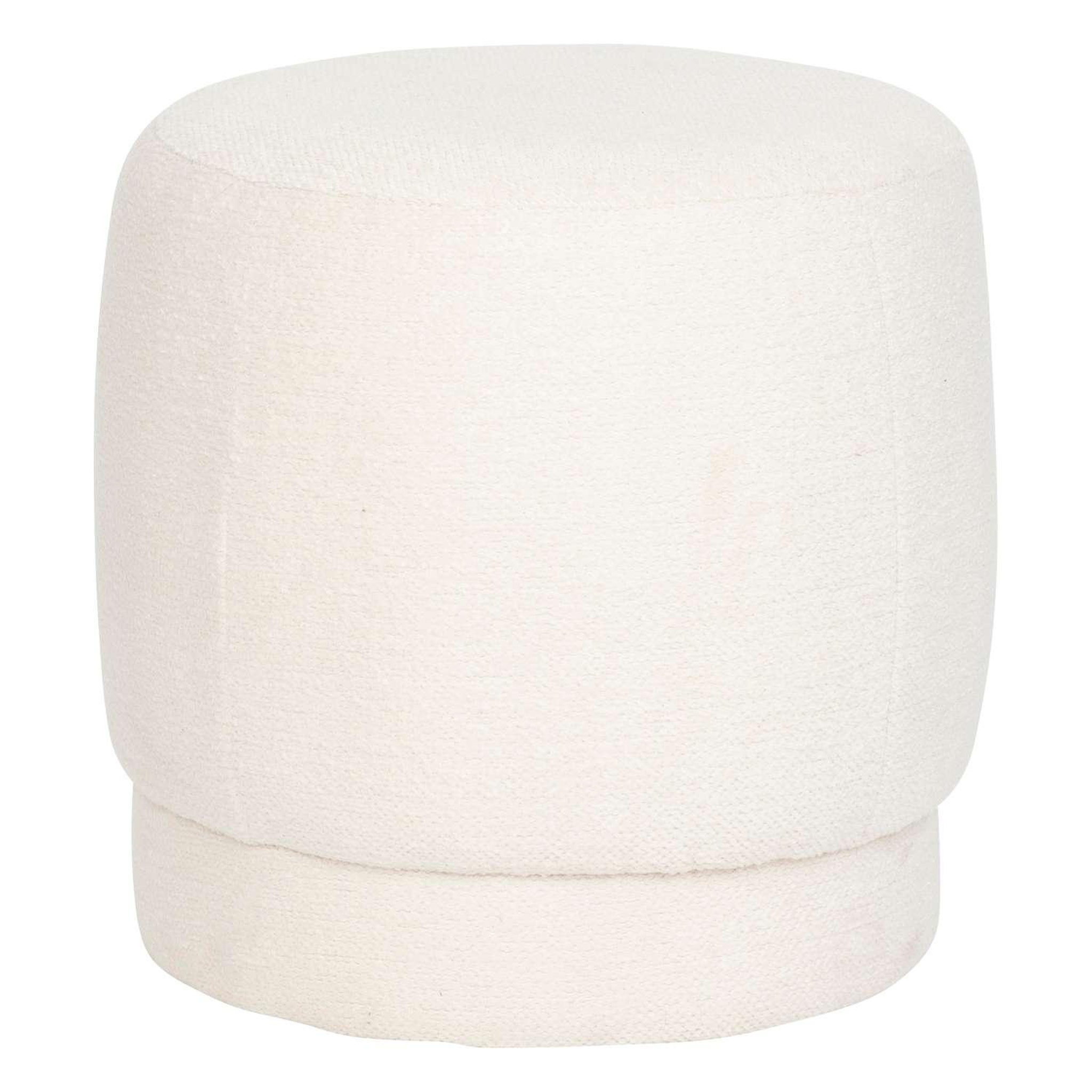 ATMOSPHERA Pouf en bouclette AMEA. Coloris disponibles : Blanc