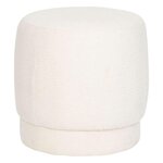 ATMOSPHERA Pouf en bouclette AMEA. Coloris disponibles : Blanc, Orange