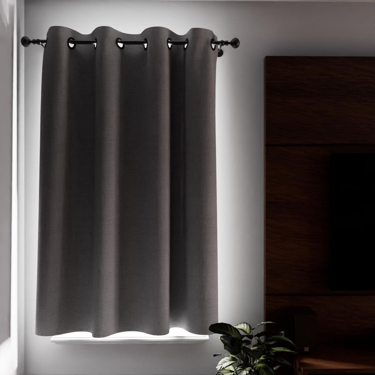 SOLEIL D'OCRE Rideau à oeillets Isolant et 100% Occultant ECLIPSE, par Soleil d'ocre