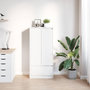 Voir la diapositive 3 : VIDAXL Armoire avec tiroir blanc 55,5x34x119,5 cm bois d'ingenierie