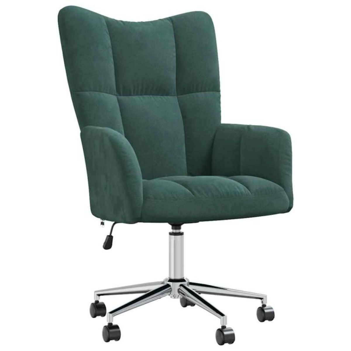 VIDAXL Chaise de relaxation Vert foncé Velours