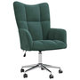 Voir la diapositive 2 : VIDAXL Chaise de relaxation Vert foncé Velours