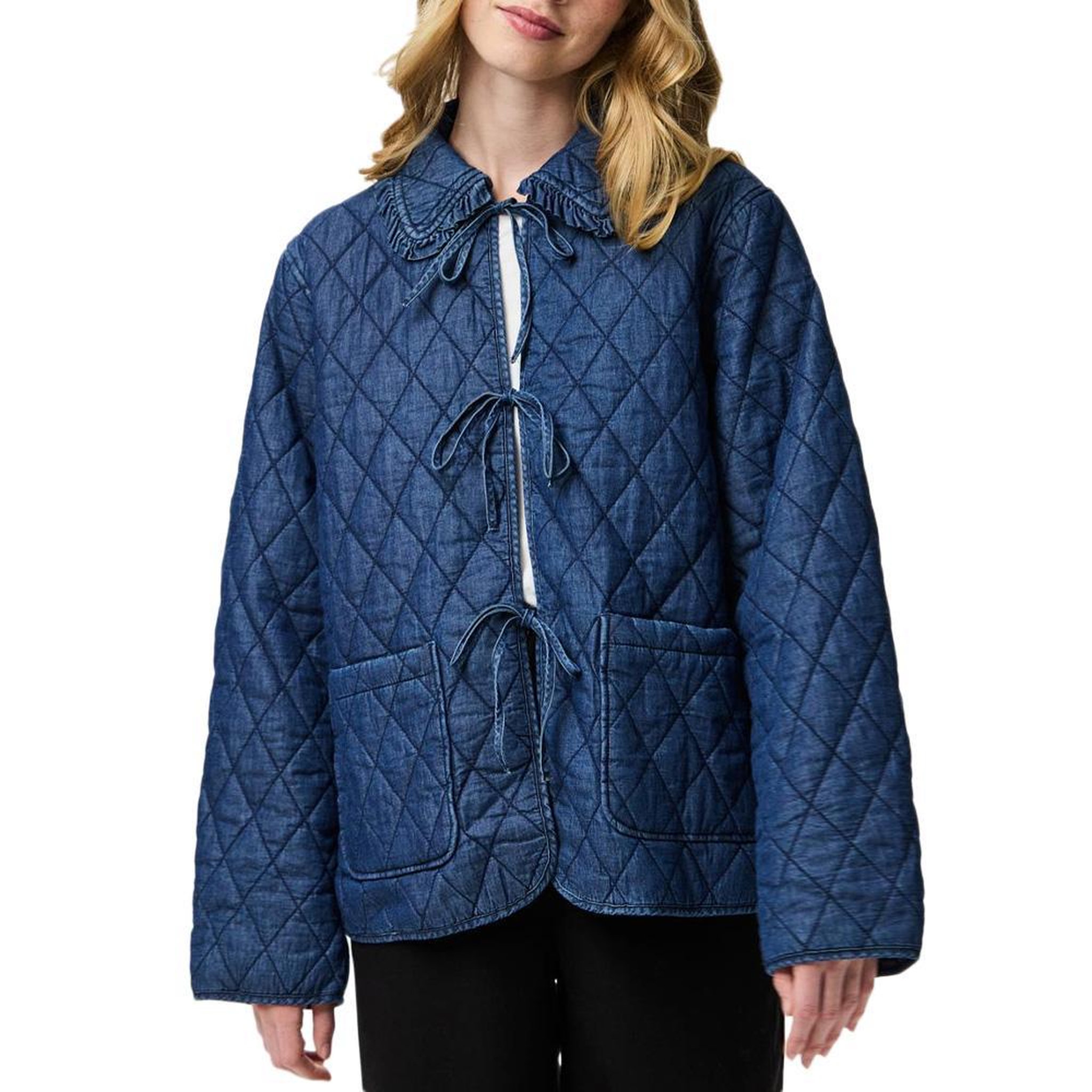 Pieces Veste Bleu Femme Pieces Caura. Coloris disponibles : Bleu