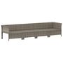 Voir la diapositive 3 : VIDAXL Salon de jardin 4 pcs avec coussins Gris Resine tressee