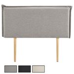 IDIMEX Tête de lit BASOL 120 sur pieds, en tissu. Coloris disponibles : Noir