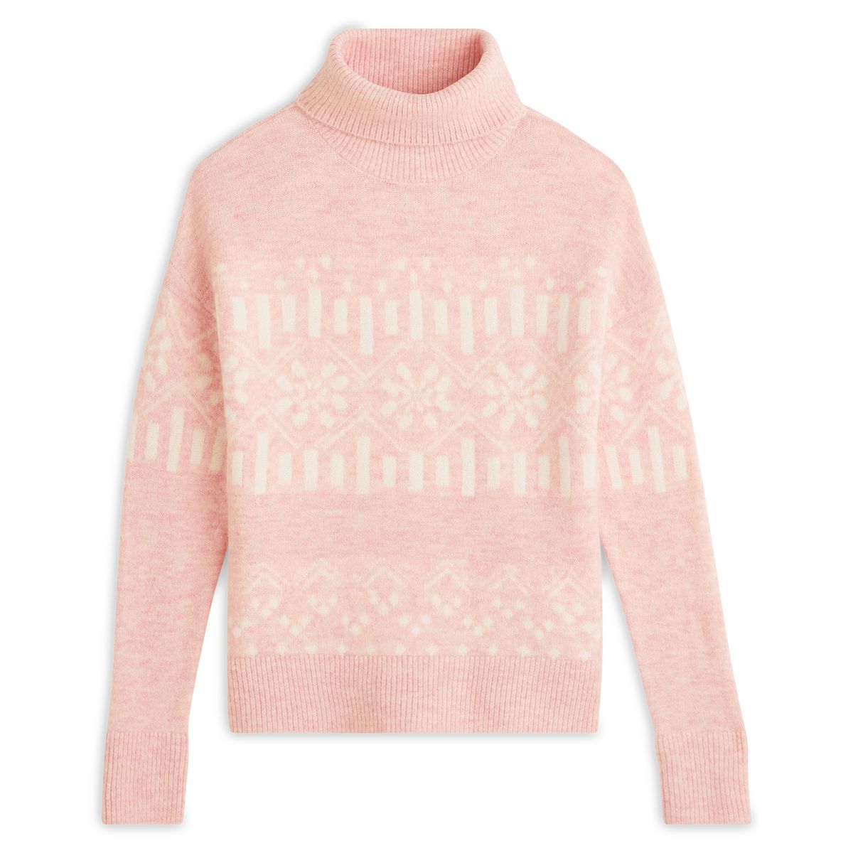 IN EXTENSO Pull col roulé jacquard femme