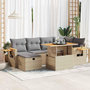 Voir la diapositive 1 : VIDAXL Salon de jardin avec coussins 8 pcs beige resine tressee