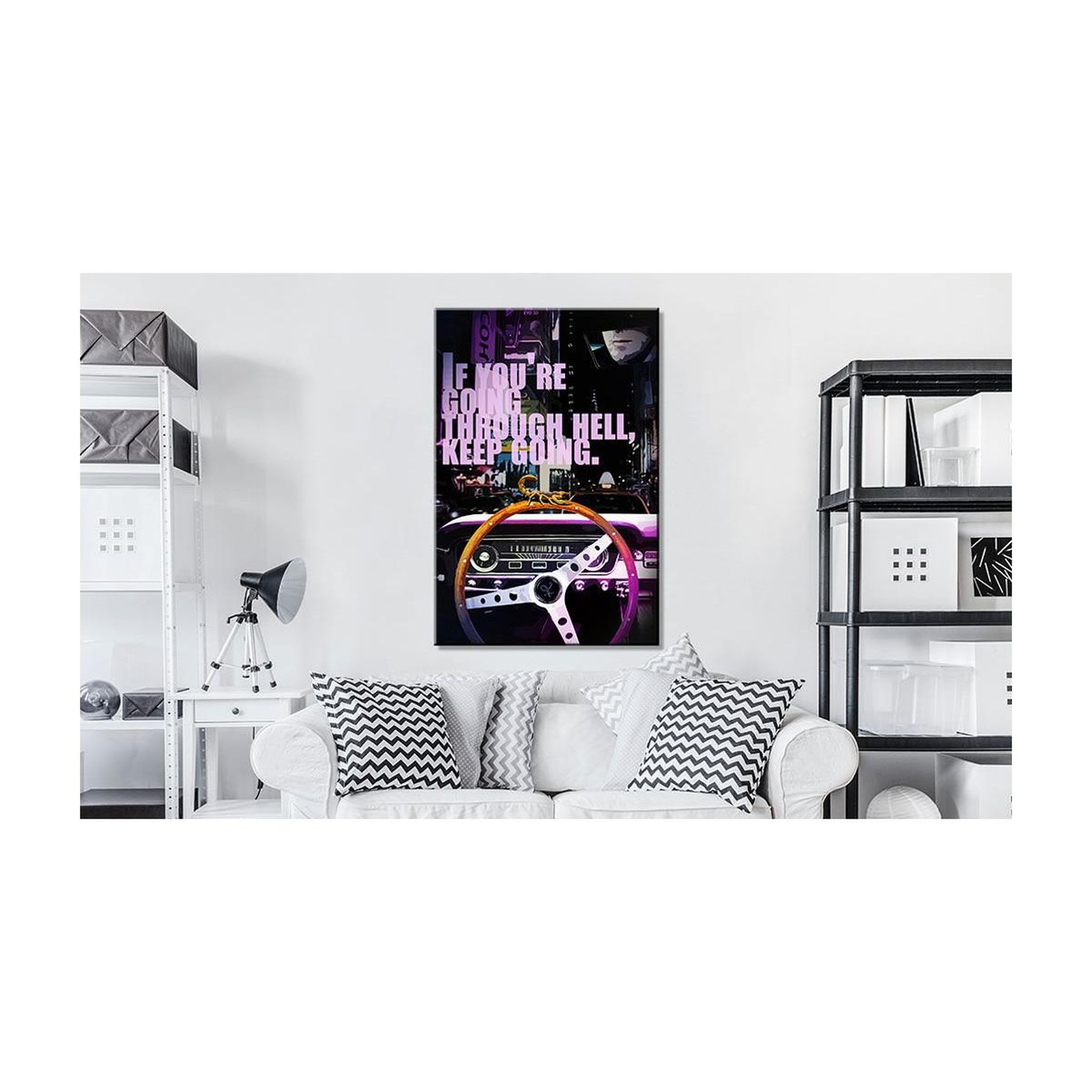 Voir la diapositive 2 : Paris Prix Tableau imprimé  route nocturne
