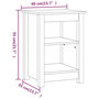 Voir la diapositive 6 : VIDAXL Table de chevet Gris 40x35x55 cm Bois de pin solide