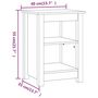 Voir la diapositive 6 : VIDAXL Table de chevet Gris 40x35x55 cm Bois de pin solide