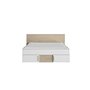 Voir la diapositive 3 : DIAGONE DIAGONE Lit adulte avec tiroirs de rangement - Chene et blanc - 140 x 190 - SWIVEL