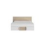 Voir la diapositive 3 : DIAGONE DIAGONE Lit adulte avec tiroirs de rangement - Chene et blanc - 140 x 190 - SWIVEL
