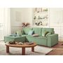 Voir la diapositive 2 : BEST MOBILIER Dellia - canapé d'angle réversible convertible - avec coffre - en velours côtelé - 4 places