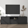 Voir la diapositive 1 : VIDAXL Meuble TV Noir 140x35x40 cm Bois d'ingenierie