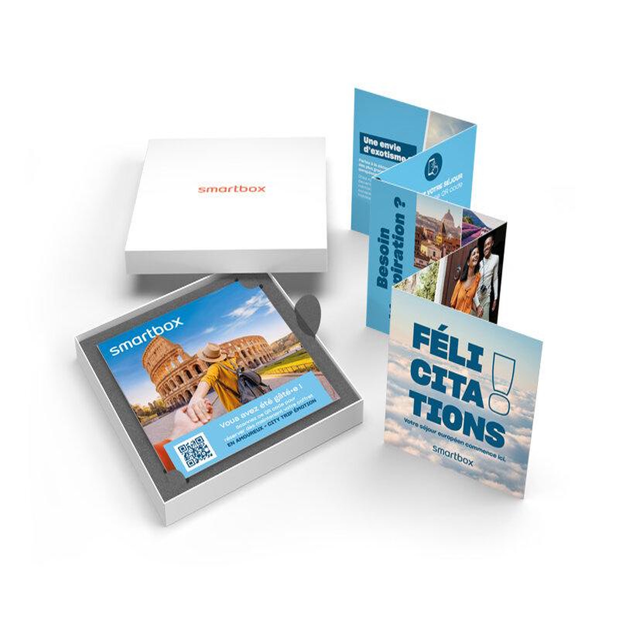 Voir la diapositive 2 : Smartbox En amoureux - city trip émotion - coffret cadeau séjour