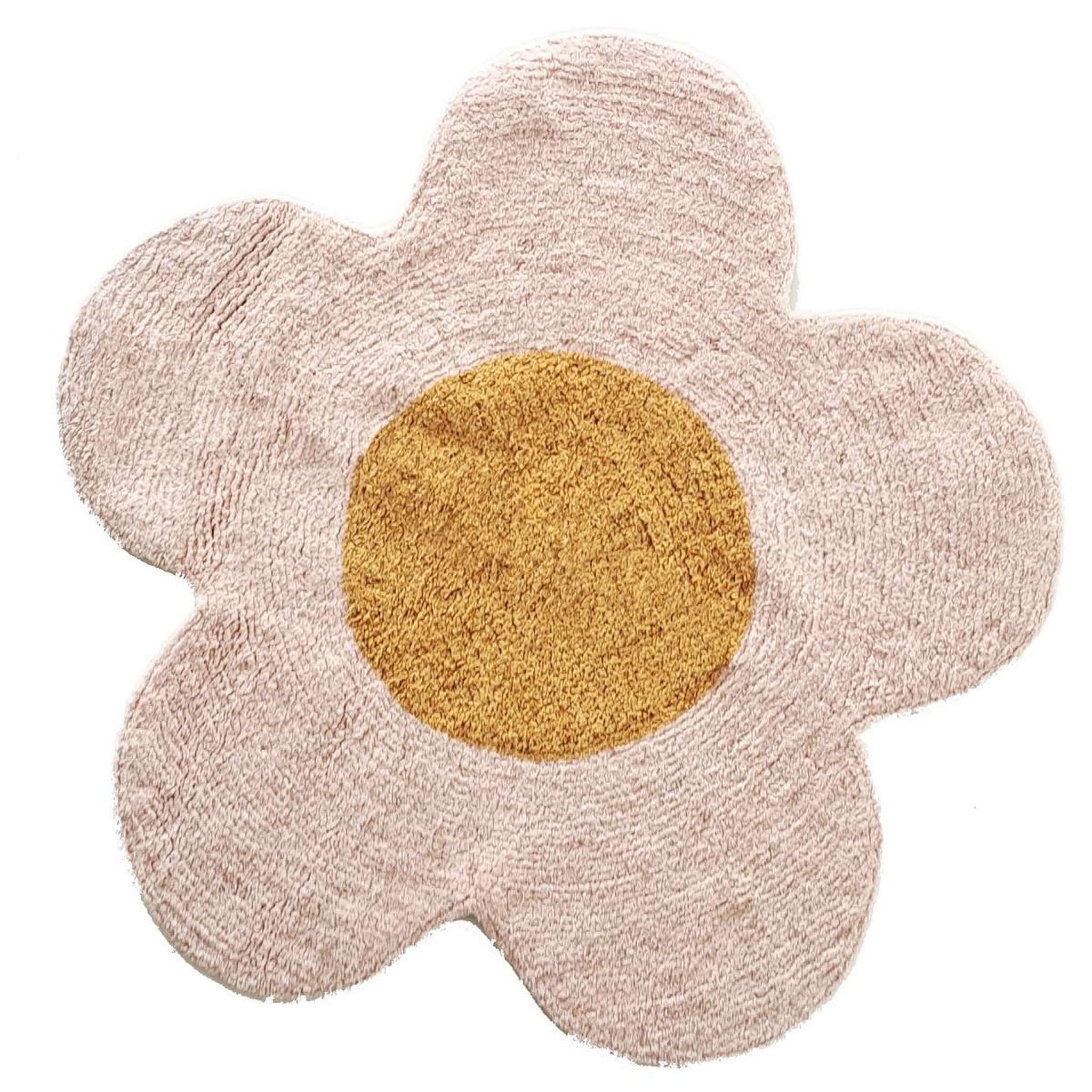 Voir la diapositive 1 : FUTURE HOME Tapis marguerite enfant en coton tufté 80x80cm