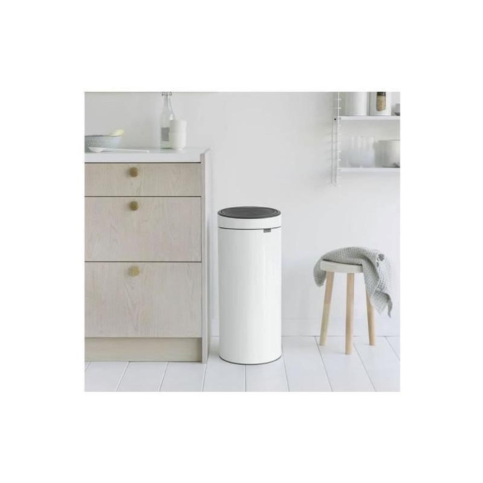 Voir la diapositive 3 : BRABANTIA BRABANTIA Poubelle Touch Bin New - 30L - Blanc