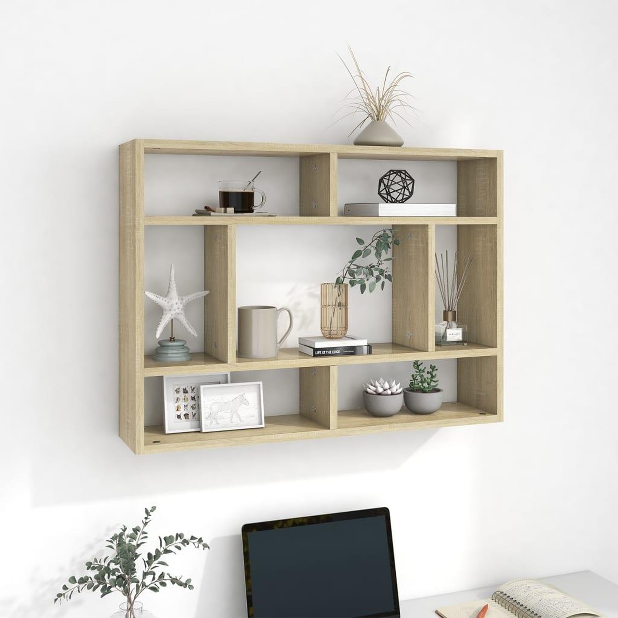VIDAXL Etagere murale Chene sonoma 75x16x55 cm Bois d'ingenierie