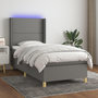 Voir la diapositive 1 : VIDAXL Sommier a lattes de lit matelas LED Gris fonce 80x200cm Tissu