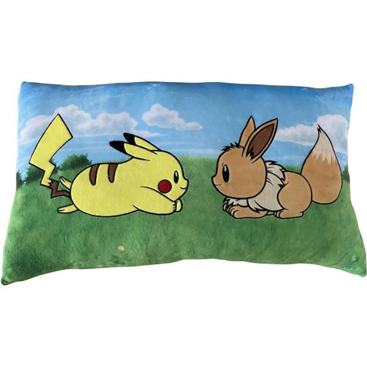 Pokemon Coussin premium - POKEMON - Pikachu & Eevee - Microfibre - 60 cm