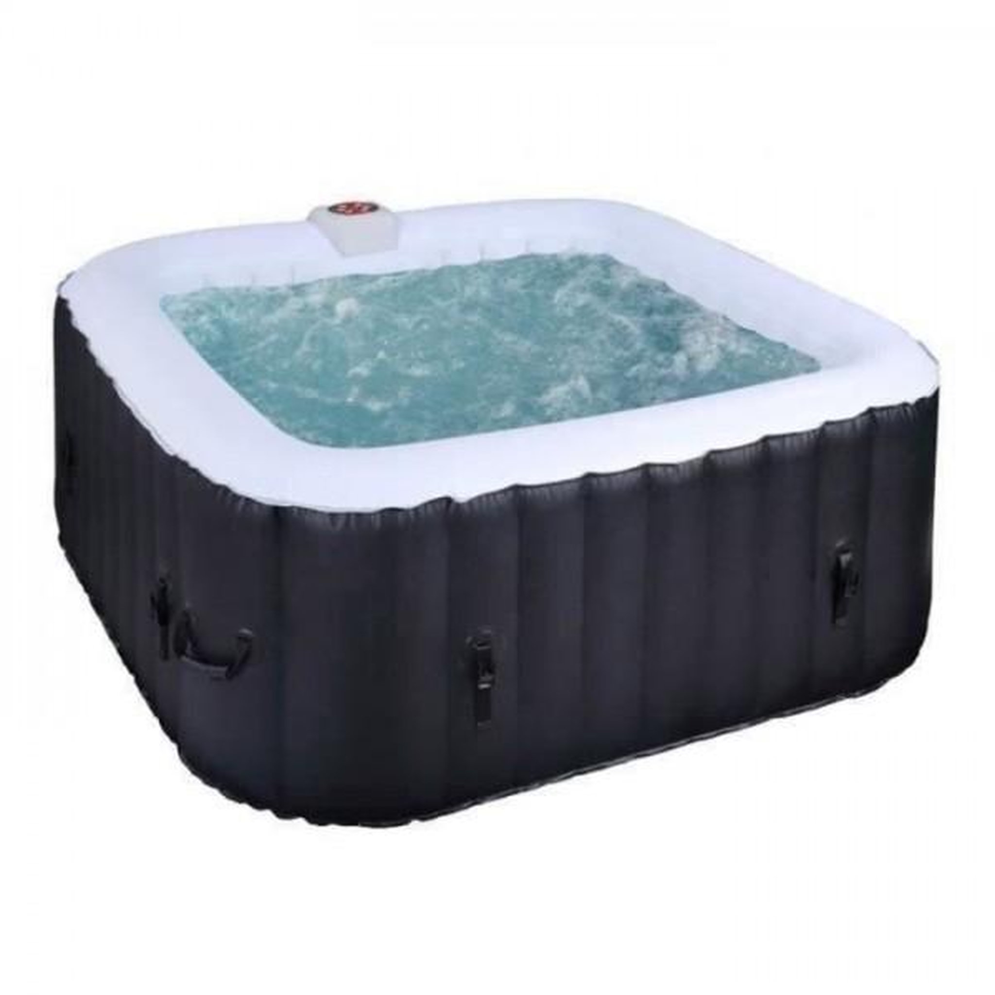 SUNSPA Spa gonflable SUNSPA - AC02 - 185 x 65 cm - 6 places - Carré (Livré avec filtre, cadenas, tapis de sol et couverture)